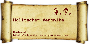 Holitscher Veronika névjegykártya